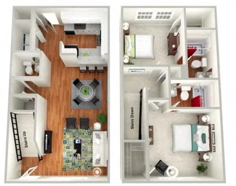 two images of a floor plan of a house